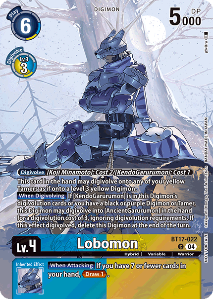 BT17-022 Lobomon Alt Art Single