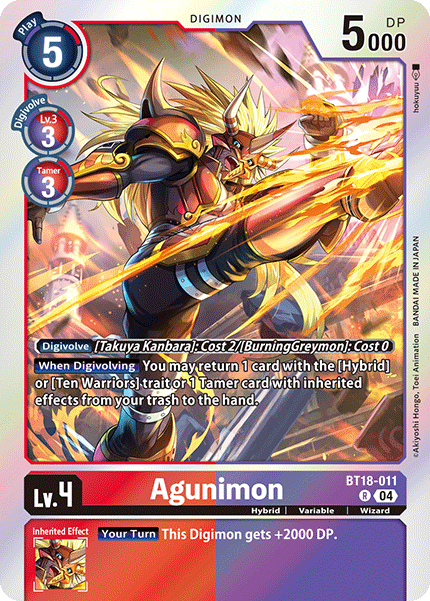 BT18-011 Agunimon Single