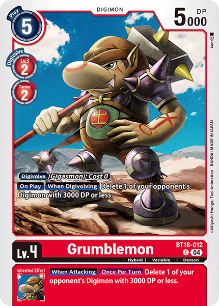 BT18-012 Grumblemon Single