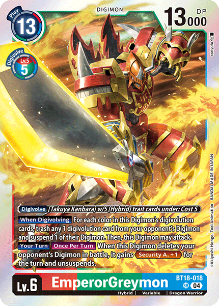 BT18-018 EmperorGreymon Single