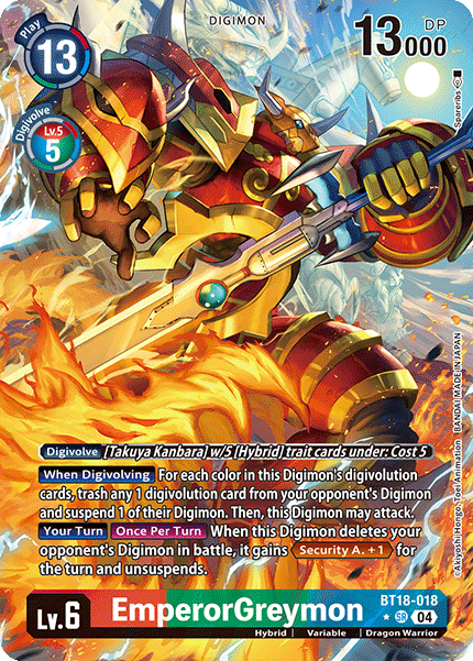 BT18-018 EmperorGreymon Alt Art Single