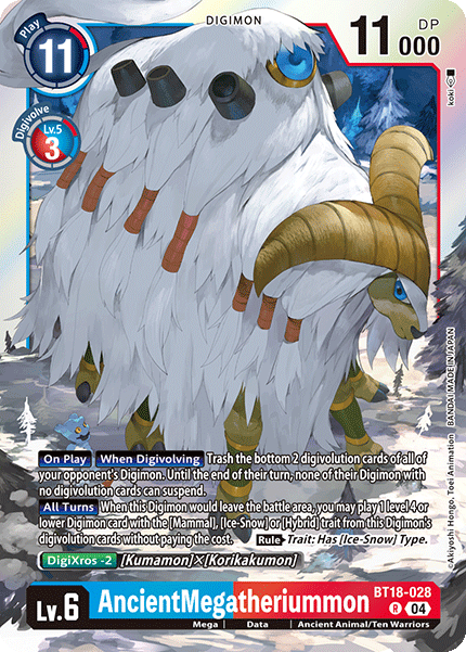 BT18-028 AncientMegatheriummon Single