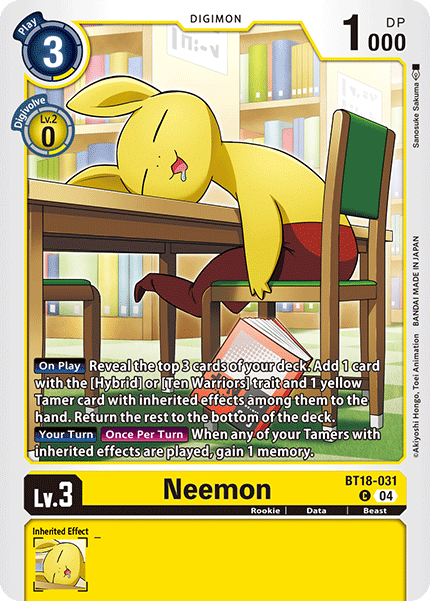 BT18-031 Neemon Single