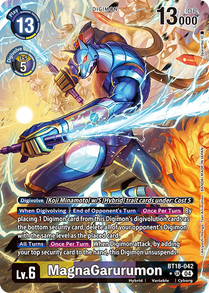 BT18-042 MagnaGarurumon Alt Art Single