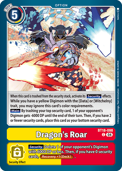 BT18-098 Dragon's Roar Single
