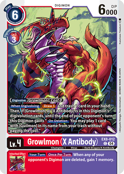 EX8-012 Growlmon (X Antibody) Single