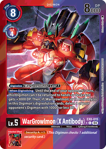 EX8-015 WarGrowlmon (X Antibody) Alt Art Single