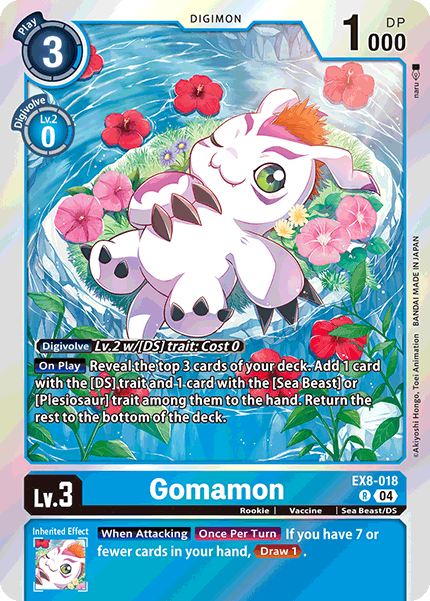 EX8-018 Gomamon Single