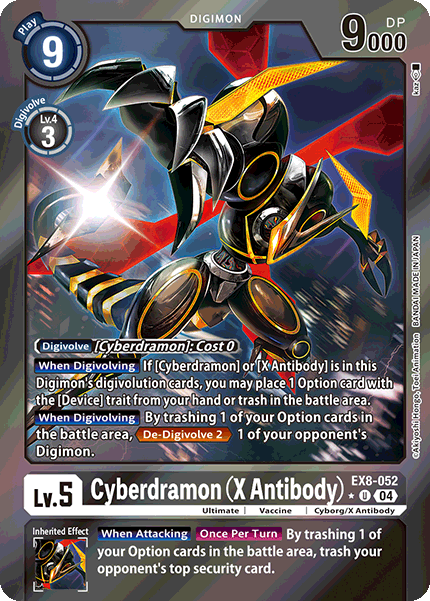 EX8-052 Cyberdramon (X Antibody) (Limited Foil) Single