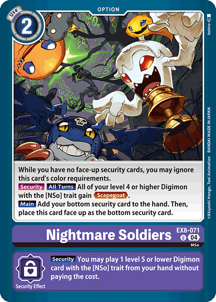 EX8-071 Nightmare Soldiers Single