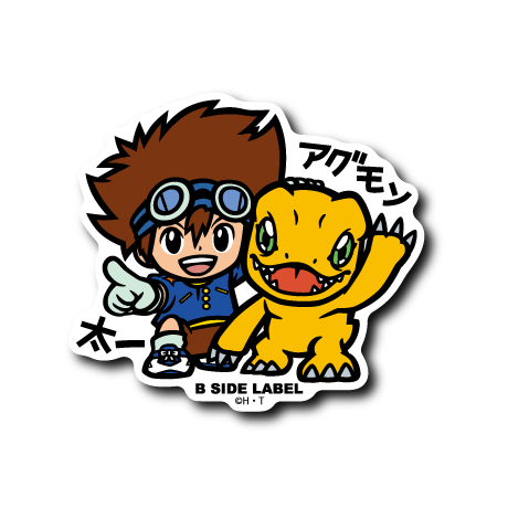 Tai & Agumon B-Side Label Digimon Sticker