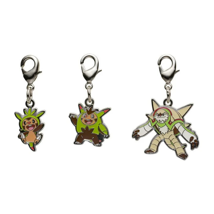 Chespin, Quilladin & Chesnaught Metal Charm Set