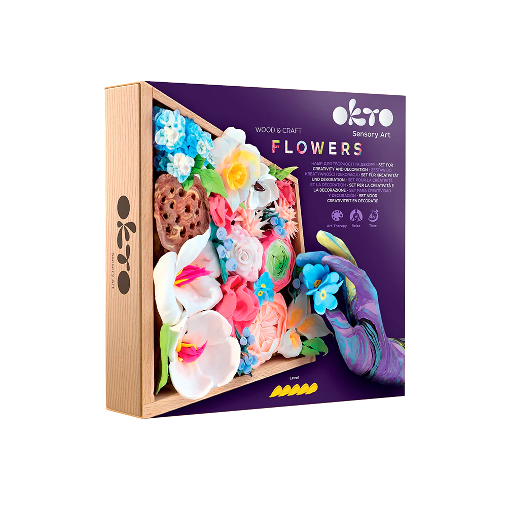 Okto Clay Wood & Craft DIY Flowers Romance 21cm X 21cm