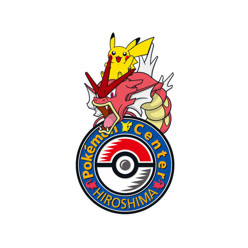 Red Gyarados Hiroshima Pokemon Center Logo Pin Limited Exclusive