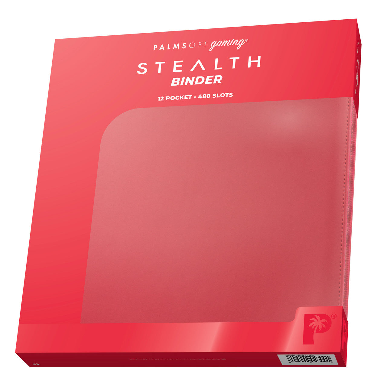 Palms Off STEALTH 12 Pocket Zip Trading Card Binder - Red