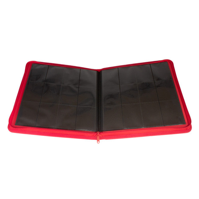 Palms Off STEALTH 12 Pocket Zip Trading Card Binder - Red