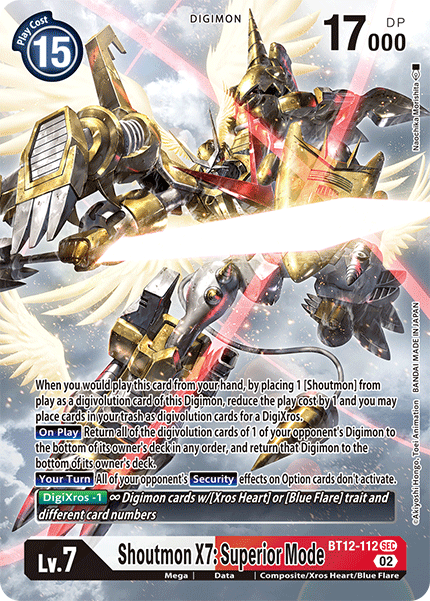 BT12-112 Shoutmon X7: Superior Mode Alt Art Single