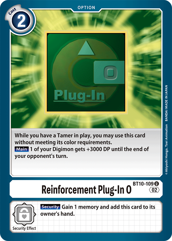 BT10-109 Reinforcement Plug-In O Single