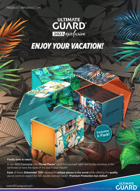 Limited Edition Ultimate Guard Sidewinder 100+ Xenoskin Rainforest Green Deck Box