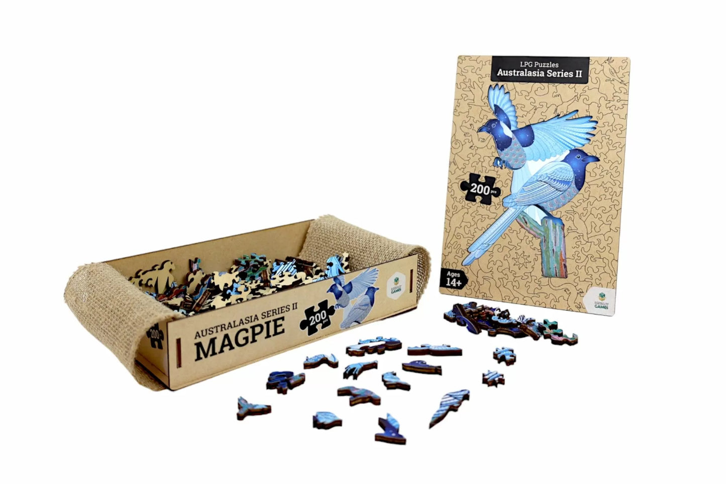 LPG Puzzles Wooden Oceania Animals Series 2 - Magpie