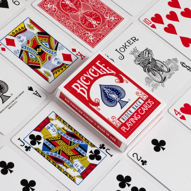 Bicycle Butterfly Marked Deck Rider Back Red