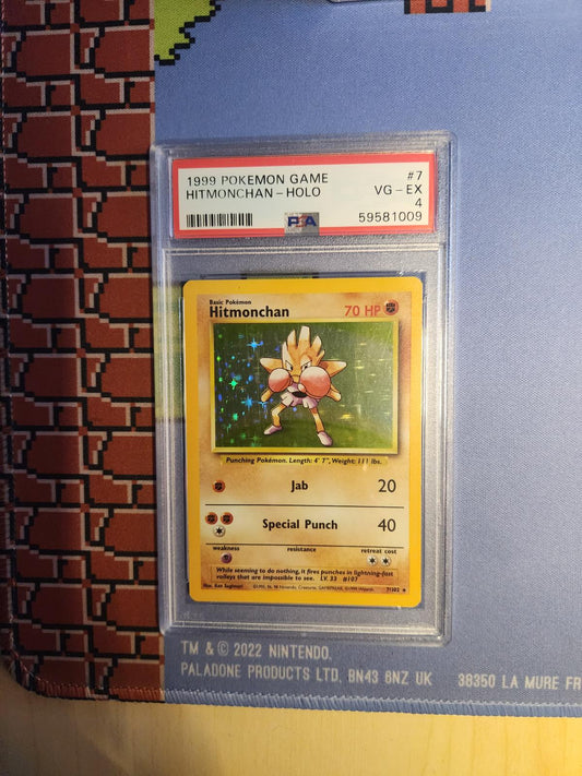 HITMONCHAN HOLO 7/102 GAME POKEMON PSA 4