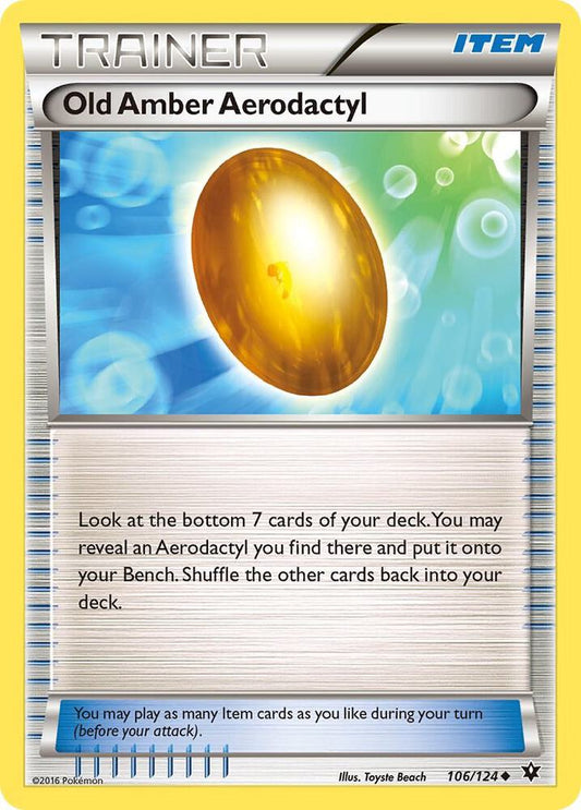 Old Amber Aerodactyl 106/124 Single