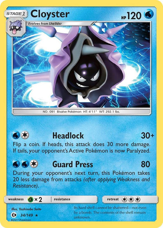 Cloyster 34/149 Reverse Holo Single