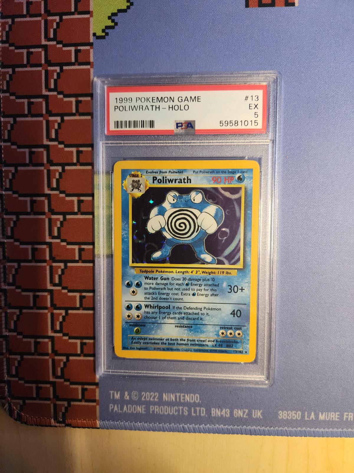 POLIWRATH HOLO 13/102 GAME POKEMON PSA 5