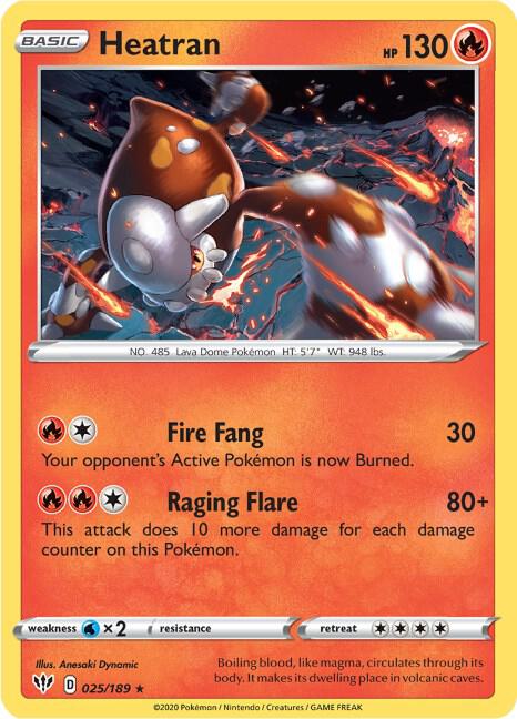 Heatran 025/189 Reverse Holo Single