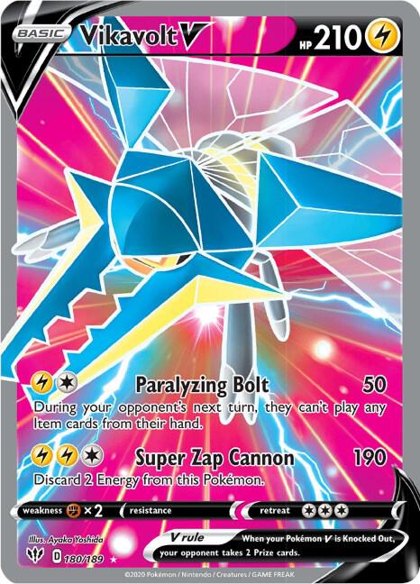 Vikavolt V (Full Art) 180/189 Holo Single