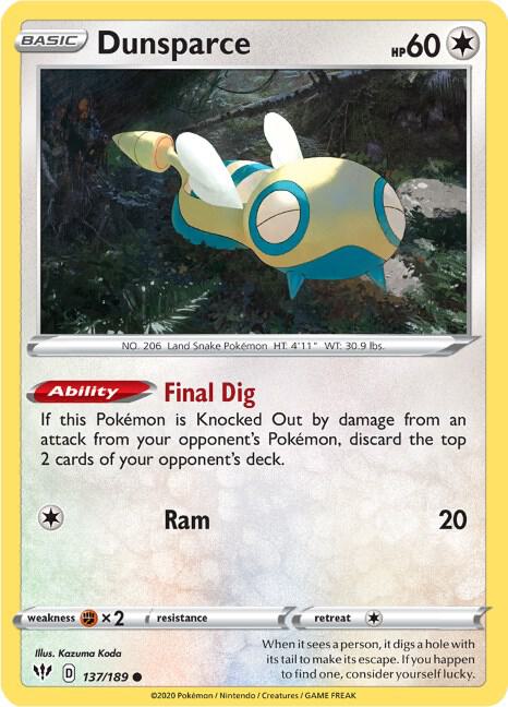 Dunsparce 137/189 Normal Single