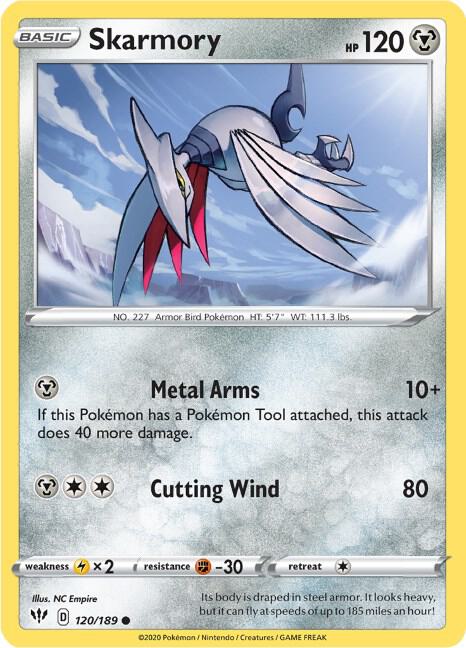 Skarmory 120/189 Reverse Holo Single