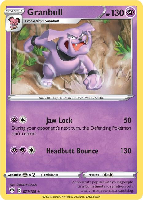 Granbull 071/189 Reverse Holo Single