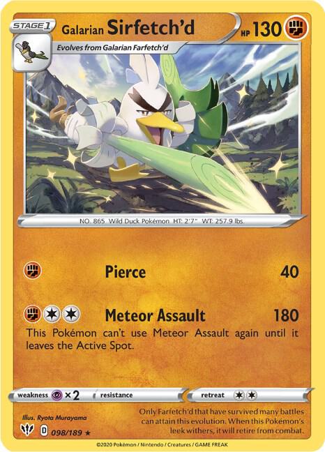 Galarian Sirfetch'd 098/189 Reverse Holo Single