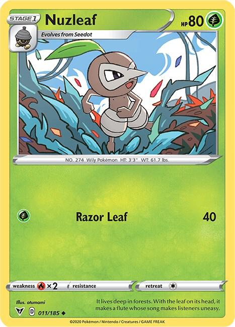 Nuzleaf 011/185 Reverse Holo Single