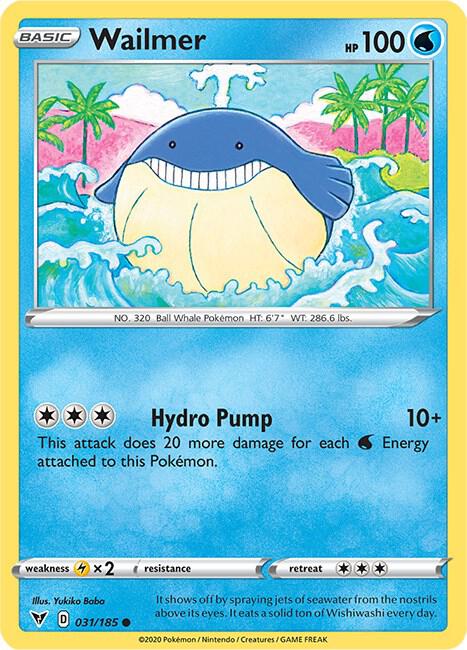 Wailmer 031/185 Reverse Holo Single
