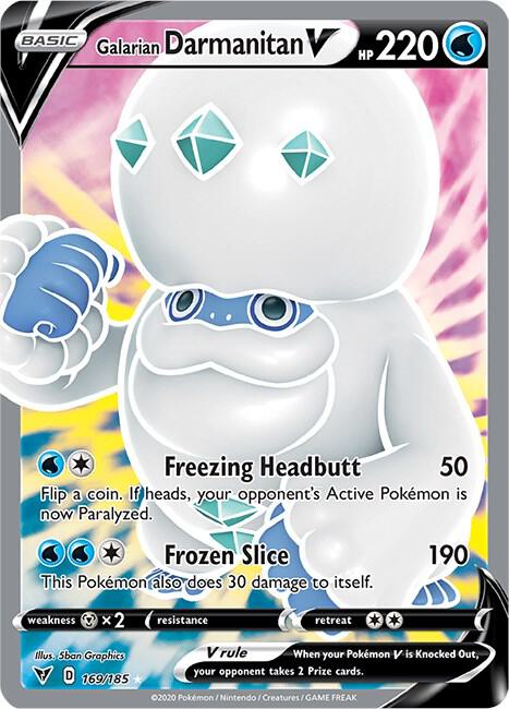 Galarian Darmanitan V (Full Art) 169/185 Holo Single