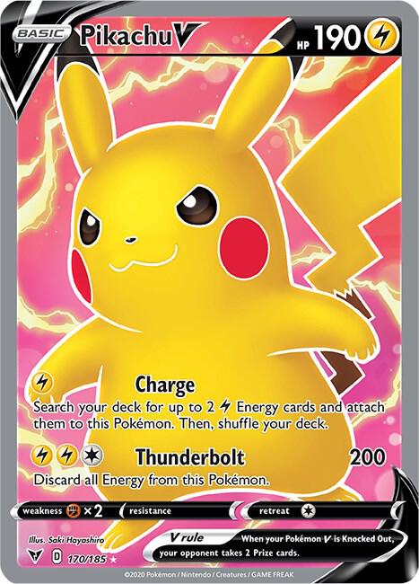 Pikachu V (Full Art) 170/185 Holo Single