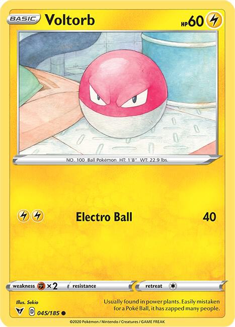 Voltorb 045/185 Reverse Holo Single