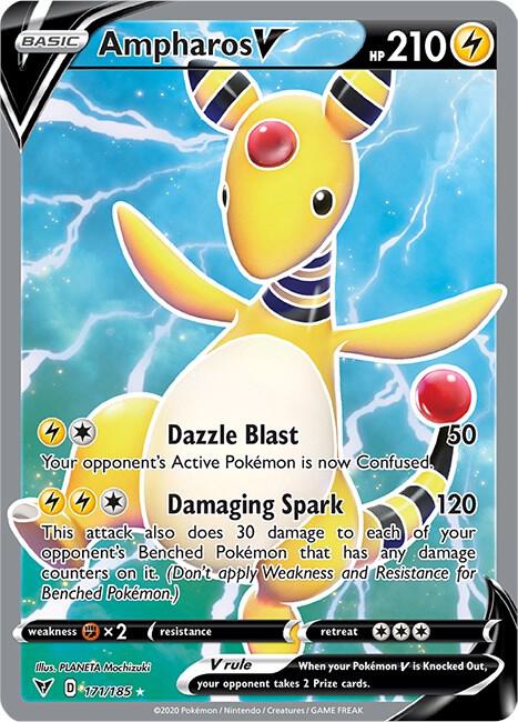 Ampharos V (Full Art) 171/185 Holo Single