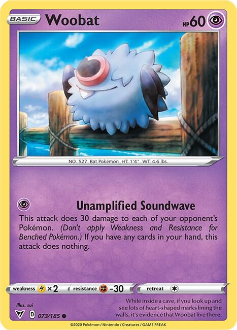 Woobat 073/185 Reverse Holo Single