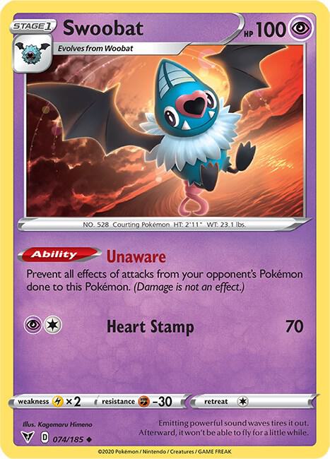Swoobat 074/185 Reverse Holo Single