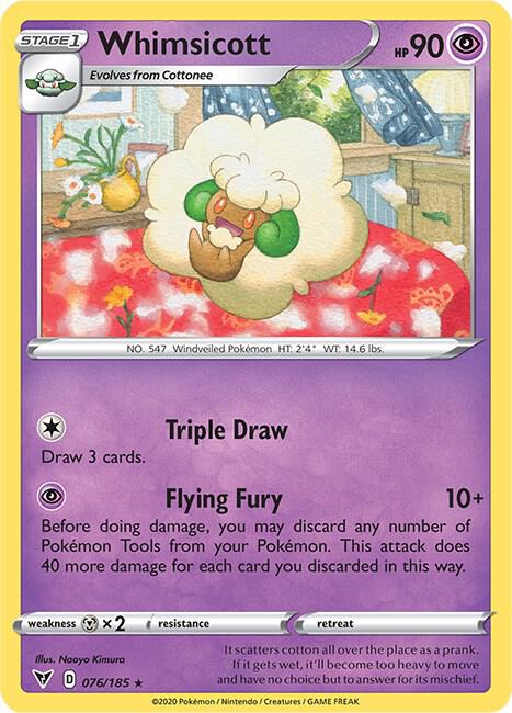Whimsicott 076/185 Reverse Holo Single