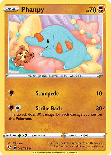 Phanpy 086/185 Reverse Holo Single