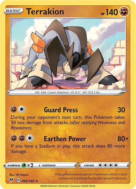 Terrakion 092/185 Reverse Holo Single