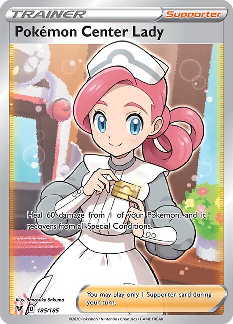Pokemon Center Lady (Full Art) 185/185 Holo Single