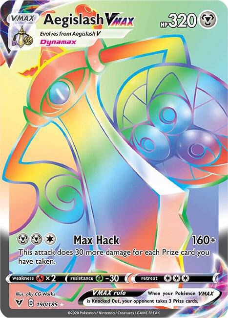 Aegislash VMAX (Secret) 190/185 Holo Single