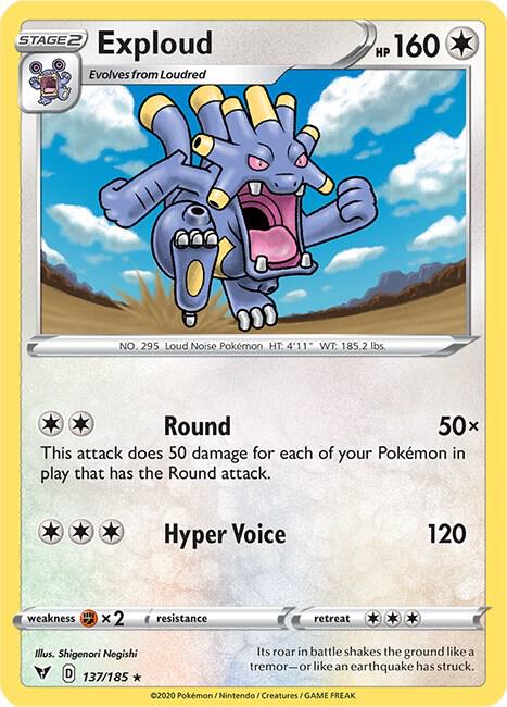 Exploud 137/185 Reverse Holo Single