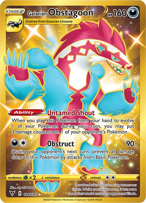 Galarian Obstagoon (Secret) 198/185 Holo Single